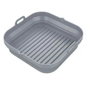 Комплект 2 бр. правоъгълни силиконови форми за Airfryer Klausberg KB 7790, 21х20.3 см, До 230C, Без BPA,  Сив, (35922821)