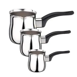 Комплект джезве HausRoland GS-01155-3PC, 3броя, 0.200 / 0.400 / 0.600 L., Инокс, (35949964)
