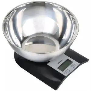 Кухненска везна с купа Kinghoff KH 1828, 5 кг, 2 л, LCD дисплей, ТАРА, Черен, (35922483)