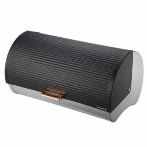Кутия за хляб Klausberg KB 7269, 39 см, Без отпечатъци, Метална, Черен/сребрист, (11192)