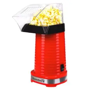 Машина за пуканки с горещ въздух Hausberg HB-900RS, 1200W, Мерителна кана, Готови за 2-3 мин, Червен, (999HB900RS)