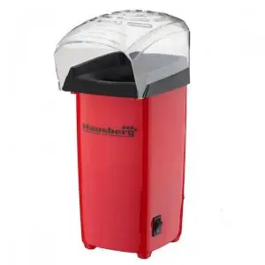 Машина за пуканки с горещ въздух Hausberg HB-910RS, 1200 W, Готови за 2-3 мин, Червен, (15739)