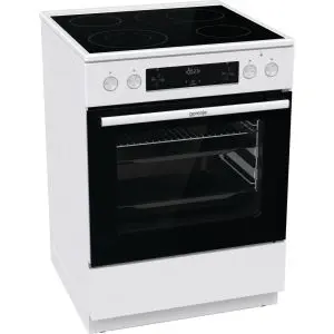 Готварска печка със стъклокерамичен плот Gorenje GECS6C70WPA, 71 литра, бял, (13679)