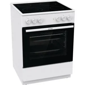 Готварска печка със стъклокерамичен плот Gorenje GEC6A41WC, 71 литра, бял, (13706)