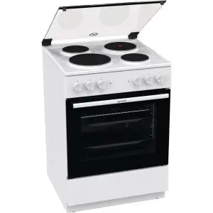 Готварска печка Gorenje GE6A40WB, 71 литра, стъклен капак, 8800W, бял, (13688)