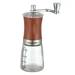 Механична мелничка за кафе Klausberg KB 7176, 8 чаши, Регулиране на големина, Стъкло, Кафяв, (0000000170)