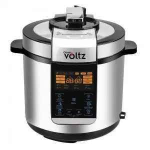 Мултикукър под налягане Voltz ОV51985H6, Голям LED сензорен дисплей, 1000W, 6L, 70kPa, 24ч таймер, Инокс, (20757)