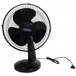 Настолен вентилатор Rosberg R51760B12, 30W, 30 см, 3 степени, Накланяне, Черен, (35949736)