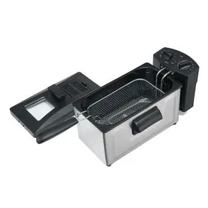 Фритюрник Heinner HDF-1800SS, 1800 W, Регулируем термостат, Таймер, 3 л, Неръждаема стомана , (19152)