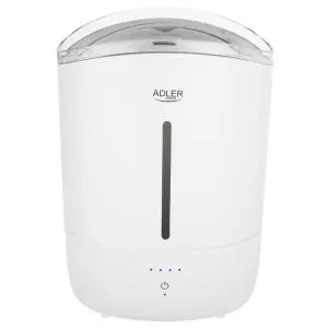 Овлажнител за въздух Adler AD 7971, 30W, До 20м2, 5 литра, 150-300 мл/час, Ултразвук, До 50 часа с едно пълнене, Бял, (35946509)