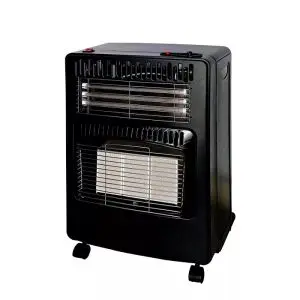 Печка за отопление газ+електричество Elite EGERH-1218, 4200W, 3 степени, Инфрачервени керамични плочи, Черен, (22181)
