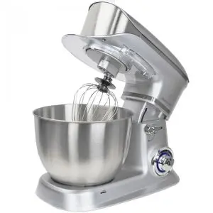 Планетарен миксер с иноксова купа Royalty Line RL-PKM1900.7, 1900W, 6.5 литра, 6 скорости + Pulse, Приставки, Сребрист, (9749)