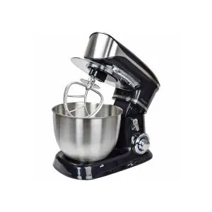 Планетарен миксер с иноксова купа Royalty Line RL-PKM1900.7, 1900W, 6.5 литра, 6 скорости + Pulse, Приставки, Черен, (12374)