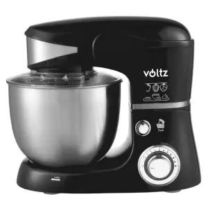 Планетарен миксер Voltz V51115G, 1600W, 5 литра, 3 бъркалки, 6 скорости, LED, Черен, (22402)