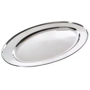 Плато за сервиране Kinghoff KH 1232, 40 см, Oвално, Инокс, (35931003)