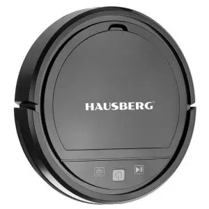 Прахосмукачка робот Hausberg HB-3005, Wi-Fi, Гласови команди, Повърхност 90-120 m2, Автономия до 2 часа, Контейнер за прах 350 мл, 65 dB, Черен, (12895)