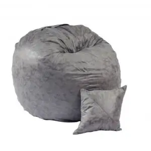 Комплект, Барбарон и декоративна възглавница, 600л., King Size - Smoke Grey, Перящ се калъф, Трансформира се в легло, Пълнеж с микс от мемори пяна и дунапрен, Гама Premium