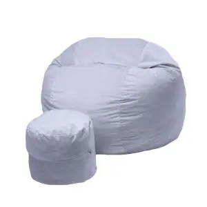 Комплект, Барбарон и табуретка за крака, 700л., King Size - Snowflake, Перящ се калъф, Трансформира се в легло, Пълнеж с микс от мемори пяна и дунапрен, Гама Plush Honey, 8069