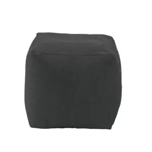 Пуф, 130л., Табуретка Куб XL - Eerie Black, Перящ се калъф, Гама Premium, Пълнеж от Полистиролни перли