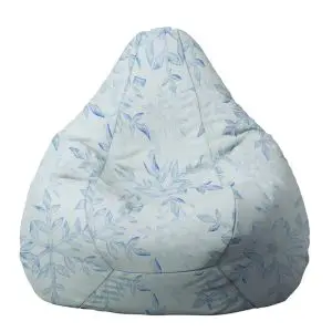 Пуф, круша, 220л., Nirvana Hobbit, Snowflake, Водоустойчив, Перящ се калъф, Пълнеж от Полистиролни перли, принт, (11156)