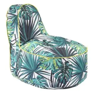 Пуф, стол, 200л., OK Junior, Tropical Leaves, Водоустойчив, Перящ се калъф, Пълнеж от Полистиролни перли, принт, 8483