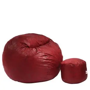 Комплект, Барбарон и табуретка за крака, 700л., King Size, Cranberry, Перящ се калъф, Трансформира се в легло, Пълнеж с микс от мемори пяна и дунапрен, Гама Premium, 8447