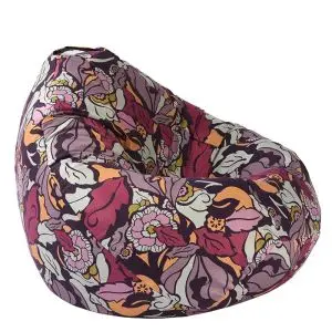 Пуф, круша, 320л., Nirvana Grande - Flower Power, Перящ се калъф, Пълнеж от Полистиролни перли, Гама Premium