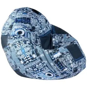 Калъф за пуф круша, 520л., Nirvana Gigant - Motherboard, (Не съдържа пълнеж), водоустойчив, принт, 8594