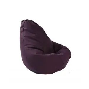 Пуф Pufrelax,Размер М, Тип круша, Nirvana Hobbit - Fancy Purple, Гама Premium, Перящ се текстилен калъф, Пълнеж от полистиролни перли, Подходящ за деца 4-14г.