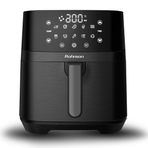 Фритюрник AirFryer Rohnson R-2846, 1800W, 360° 3D система за равномерно печене, 7л контейнер, Топлоизолирана дръжка, Черен, (16860)