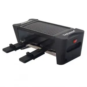 Раклет и грил Techwood TRD-2456, 450W, Незалепващо покритие, Студени дръжки, Термостат, Черен, (19227)