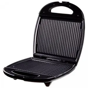 Сандвич тостер за 4 филийки Rosberg R51442B, 1200W, Незалепващи плочи, Черен, (555R51442B)