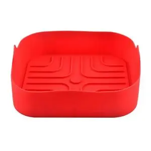 Силиконова форма за Airfryer Rosberg R51980SS, 20.5x20.5x5.5см, Червен, (17653)