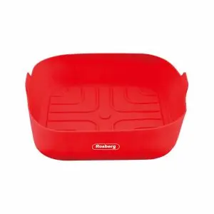 Силиконова форма за Airfryer Rosberg R51980SSN, 18x18x5 см, Червен, (17756)