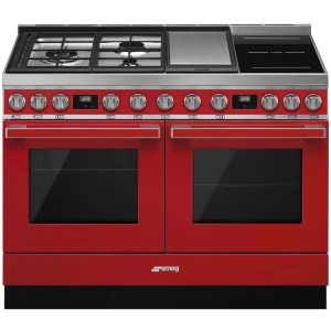 Готварска печка SMEG CPF120IGMPR, Серия Portofino, 120 см, 3 газови котлона, (19729)