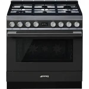 Готварска печка SMEG CPF9GPAN, Серия Portofino, 90 см, 6 газови котлона, (19717)