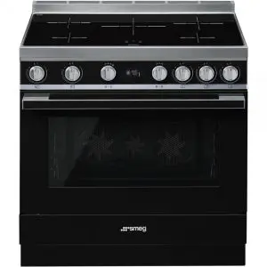 Готварска печка SMEG CPF9IPBL, Серия Portofino, 90 см, 5 индукционни котлона, (19707)