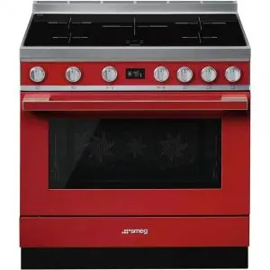 Готварска печка SMEG CPF9IPR, Серия Portofino, 90 см, 5 индукционни котлона, (19703)