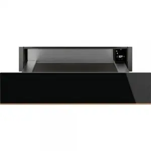 Затоплящо чекмедже SMEG CPRT615NR, Серия Dolce Stil Novo, Черно стъкло с меден профил, (20058)