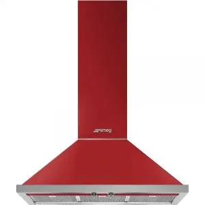 Аспиратор SMEG KPF9RD, Серия Portofino, 90 см, за монтаж на стена, Червен, (19488)