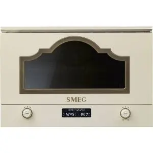 Микровълнова за вграждане SMEG MP722PO, Серия Cortina, 22 литра, Крем, (19684)