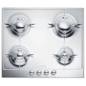 Газов плот SMEG P64ES, Серия Piano Design, 60 см, Неръждаема стомана, (19401)