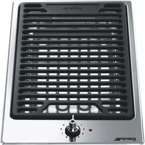 Електрически грил - барбекю SMEG PGF30B, Серия Classica, 30 см, Неръждаема стомана, (19411)