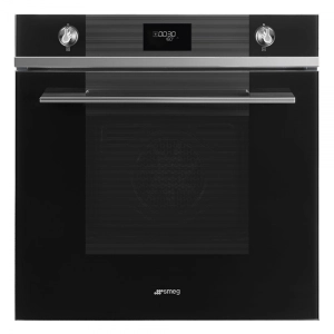 Фурна за вграждане SMEG SFP6101TVN1, Серия Linea, 70 литра, Пиролиза, инокс с черно стъкло, (19325)