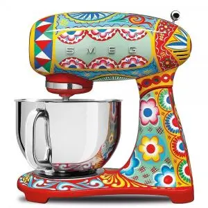 Планетарен миксер SMEG SMF03DGEU с дизайн на Dolce & Gabbana, 50s Style, 4.8 л. купа, 800W, (19873)