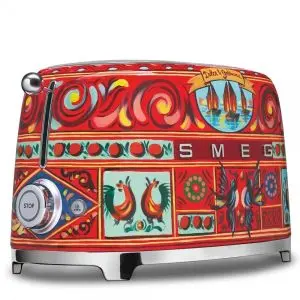 Тостер SMEG TSF01DGEU с дизайн на Dolce & Gabbana, 50s Style, 2 филии, 950W, (19850)