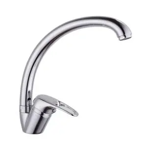 Смесител за вода Rosberg R57100AZ5, Вертикален, Хромирано покритие, Монтаж на плот, Сребрист, (35922489)