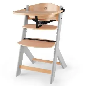 Столче за хранене KinderKraft ENOCK, Дървено/сиви крака, (15272)