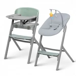 Столче за хранене KinderKraft LIVY + шезлонг CALMEE, зелено, (15052)