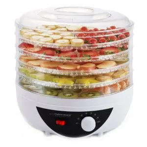 Сушилня за плодове и зеленчуци Esperanza EKD002, 250W,  5 нива, 35-70C, Вентилатор, Термостат, Бял, (9999EKD002)
